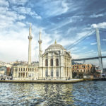 Ortakoy mosque and Bosphorus bridge, Istanbul, Turkey.