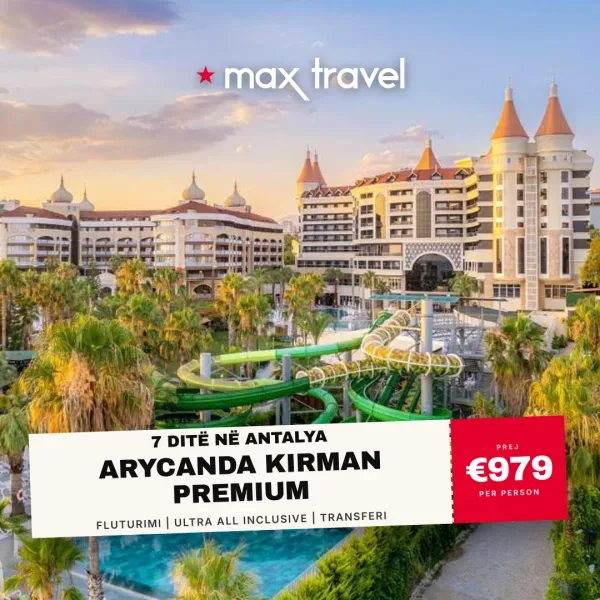 Arycanda Kirman Premium — pushime Antalya 31 maj 2026