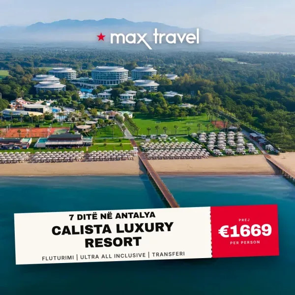 Calista Luxury Resort — pushime Antalya 14 qershor 2026