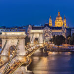 Chain bridge of Budapest , Hungary