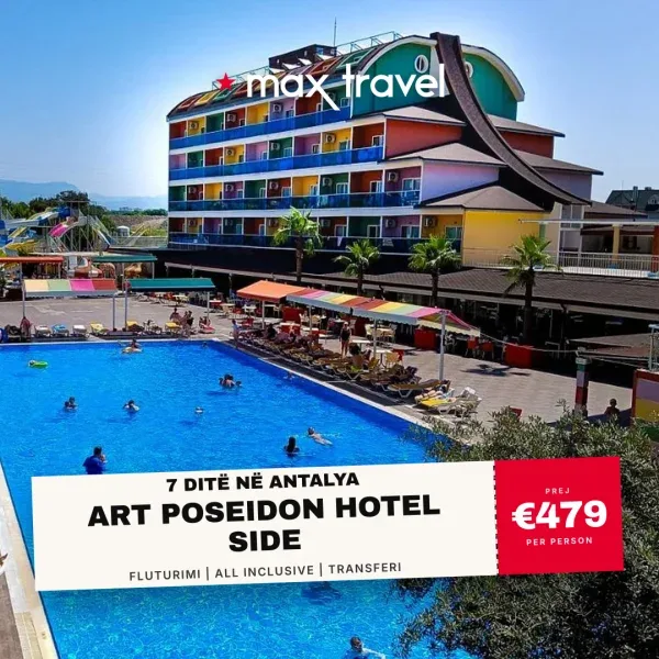 Art Poseidon Hotel Side — pushime Antalya 16 qershor 2026