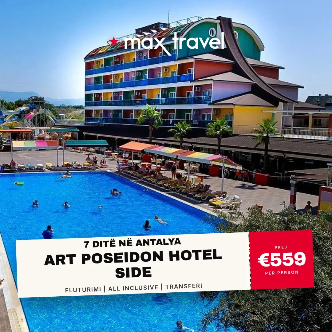 Art Poseidon Hotel Side — pushime Antalya 29 Gusht 2026 nga €559 për person, all inclusive 7 ditë
