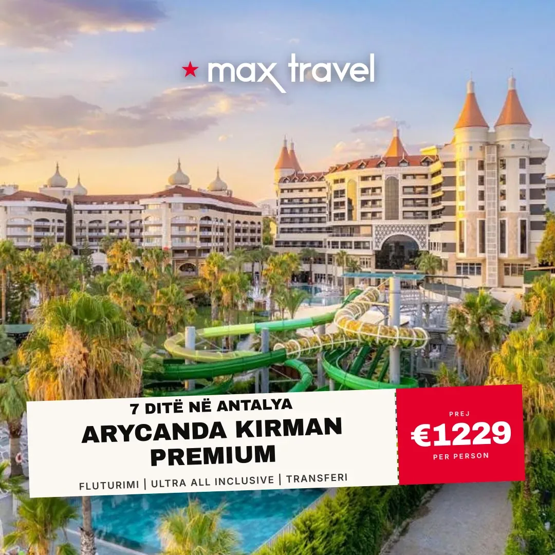 Arycanda Kirman Premium — pushime Antalya 15 Gusht 2026 nga €1229 për person, all inclusive 7 ditë