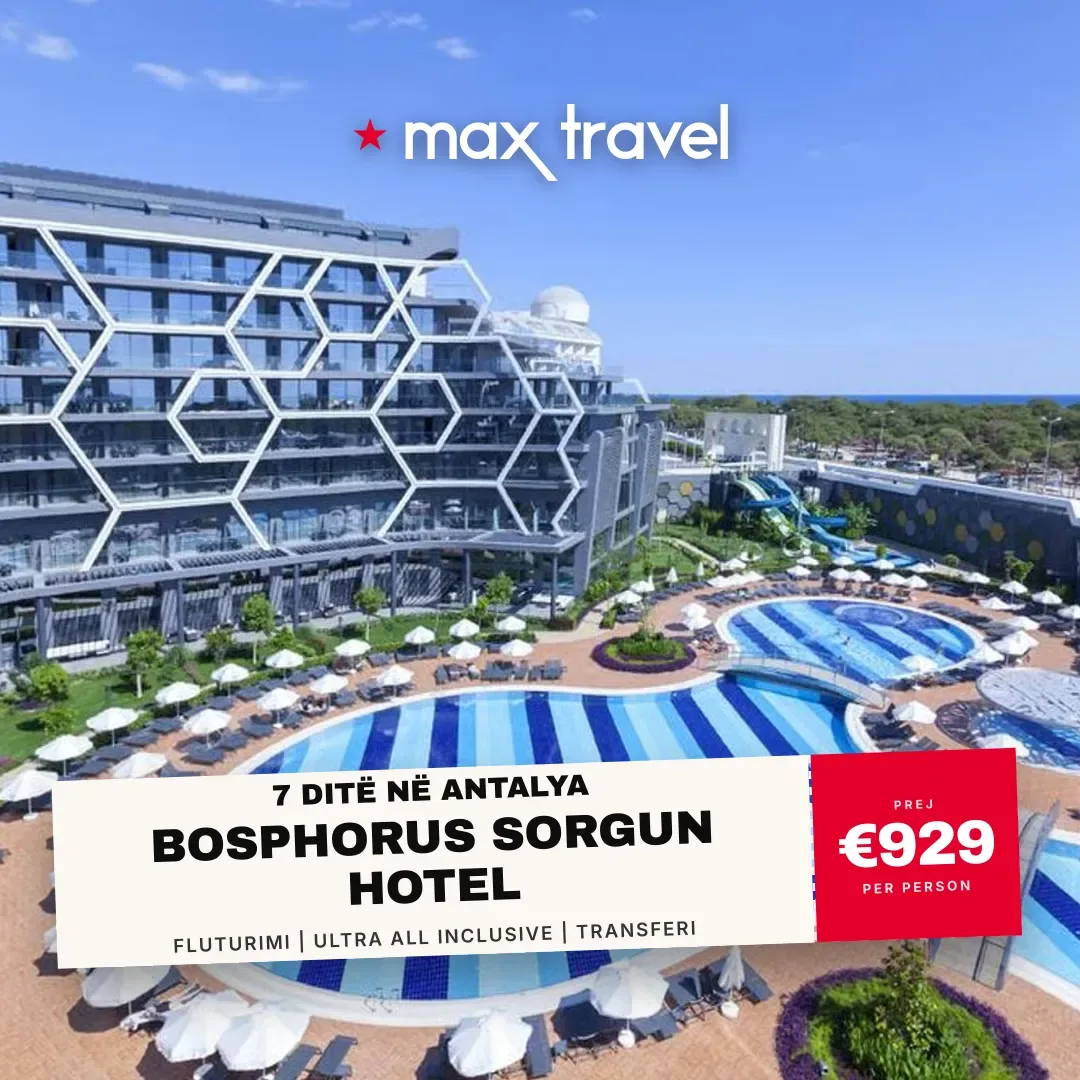Bosphorus Sorgun Hotel — pushime Antalya 15 Gusht 2026 nga €929 për person, all inclusive 7 ditë