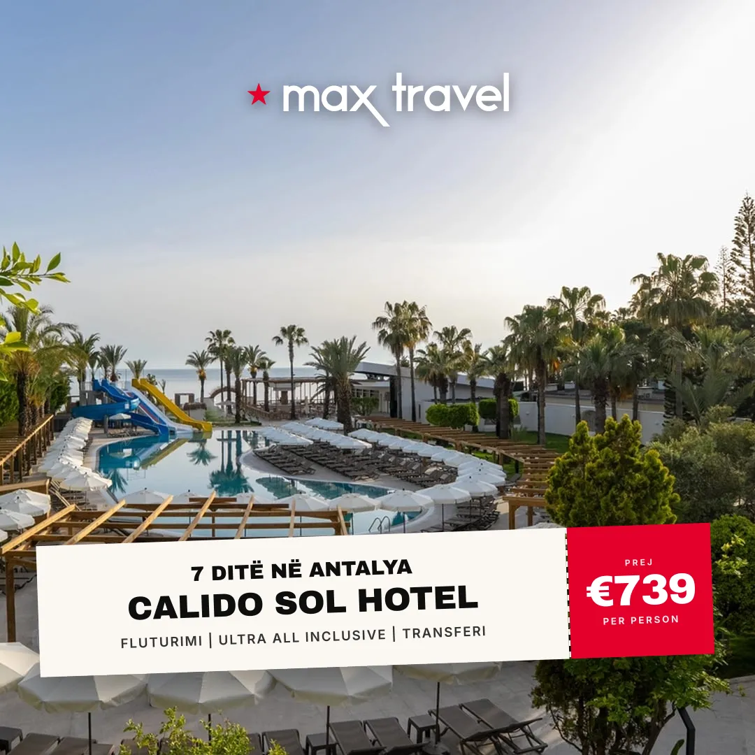 Calido Sol Hotel — pushime Antalya 2 Korrik 2026 nga €739 për person, fluturim nga Prishtina, all inclusive 7 ditë