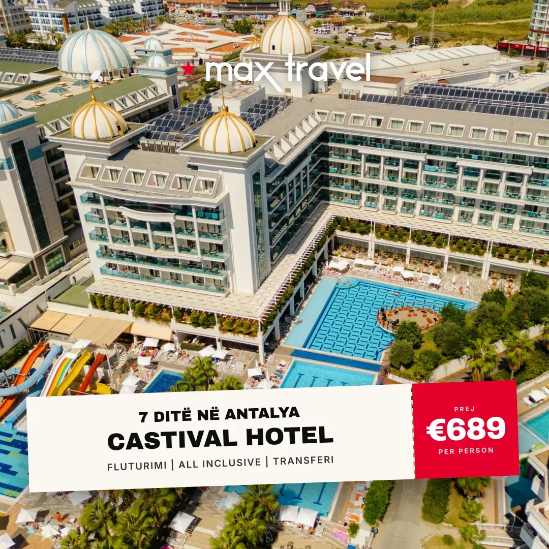 Castival Hotel — pushime Antalya 29 Gusht 2026 nga €689 për person, all inclusive 7 ditë