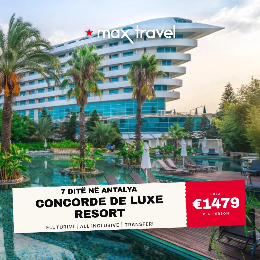 Concorde De Luxe Resort — pushime Antalya 2 Korrik 2026 nga €1479 për person, fluturim nga Prishtina, all inclusive 7 ditë