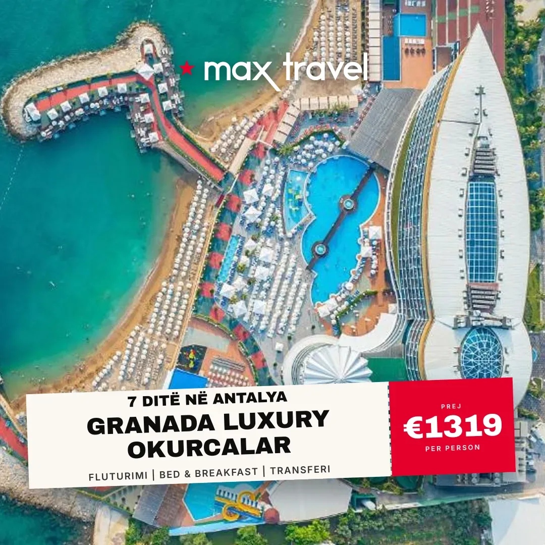 Granada Luxury Okurcalar — pushime Antalya 15 Gusht 2026 nga €1319 për person, all inclusive 7 ditë