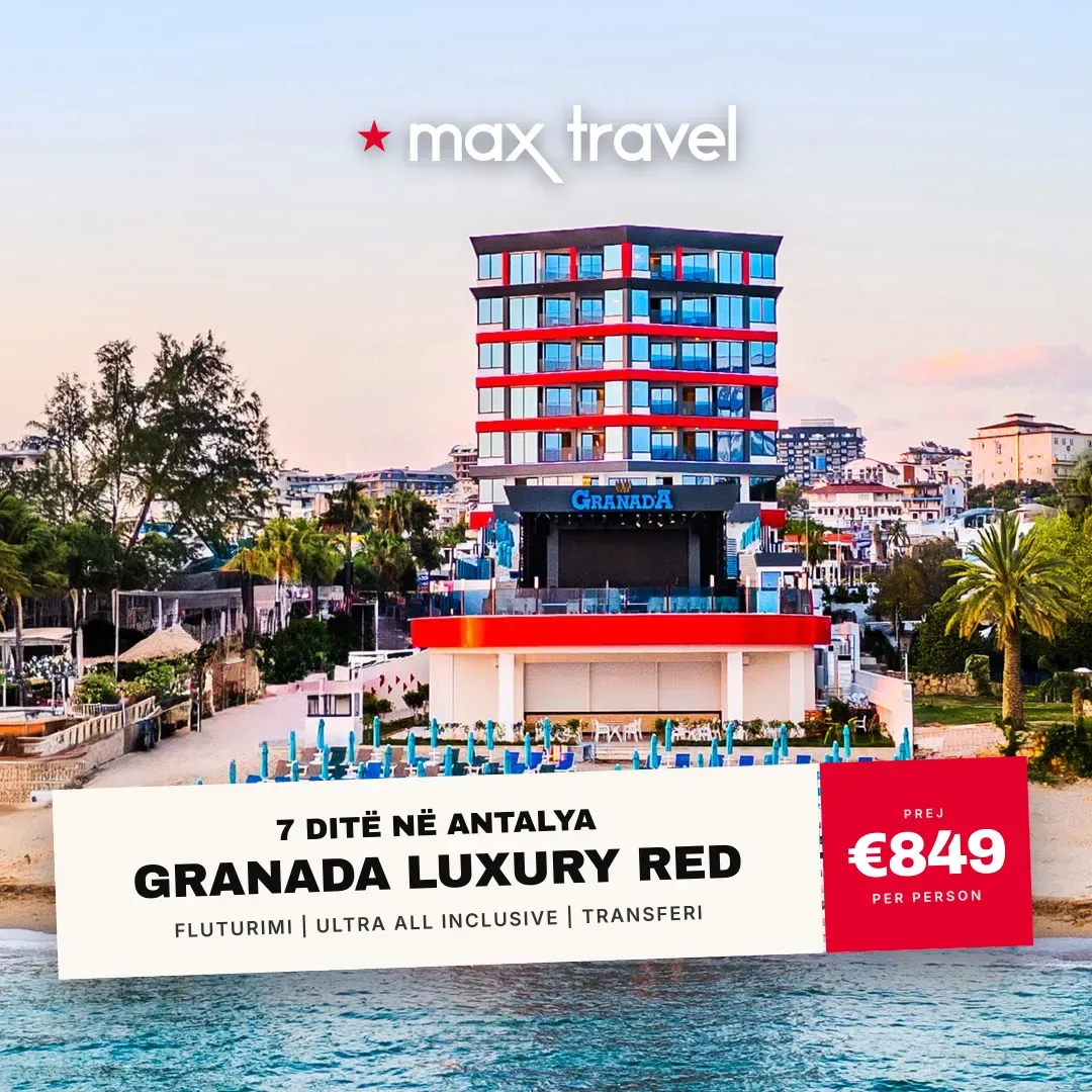 Granada Luxury Red — pushime Antalya 29 Gusht 2026 nga €849 për person, all inclusive 7 ditë