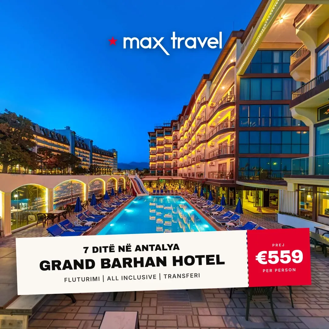 Grand Barhan Hotel — pushime Antalya 21 Gusht 2026 nga €559 për person, all inclusive 7 ditë