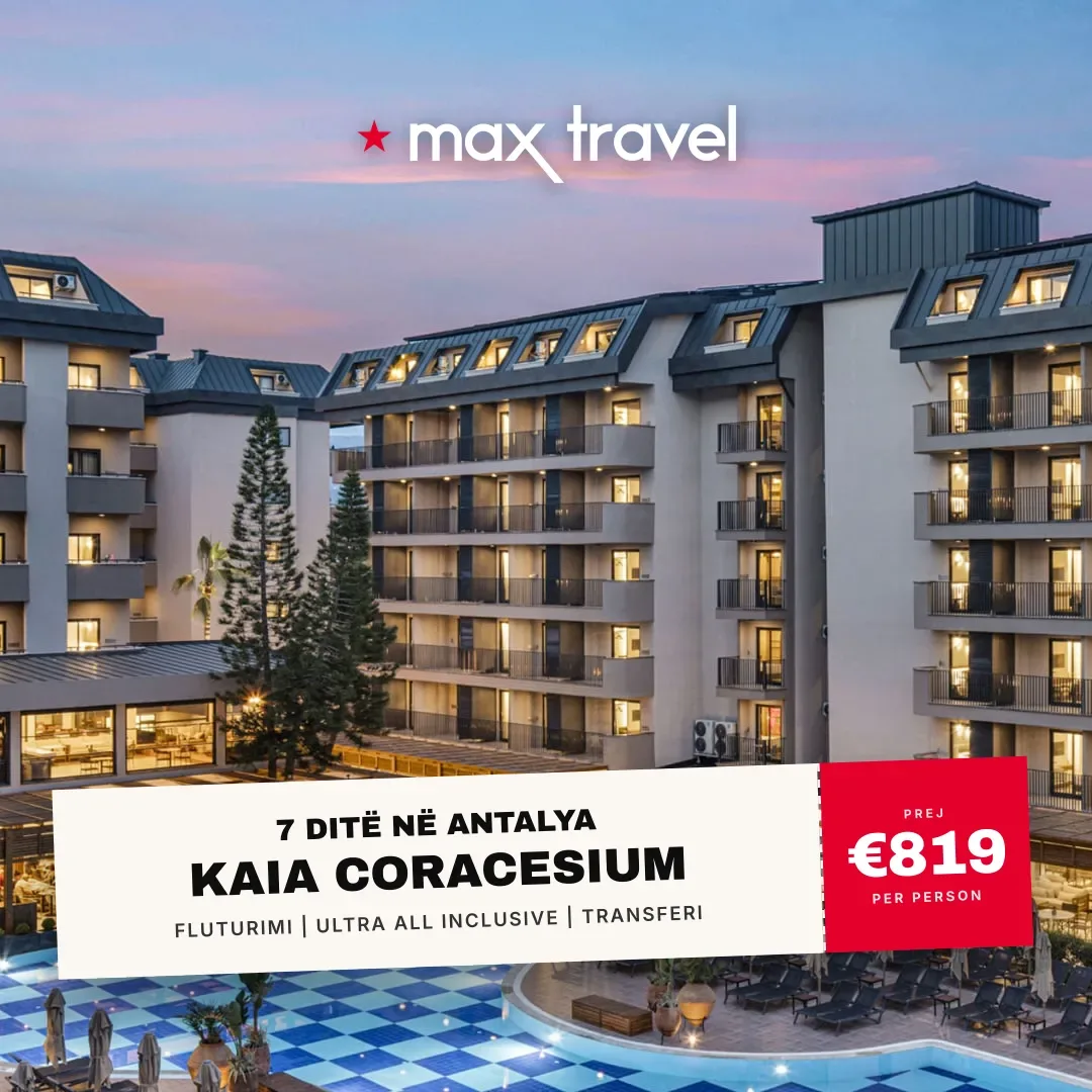 Kaia Coracesium — 7 Ditë në Antalya — pushime Antalya 21 Gusht 2026 nga €819 për person, all inclusive 7 ditë