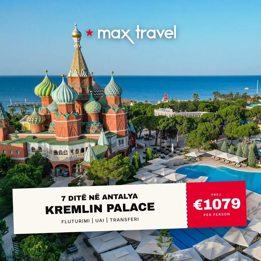 Kremlin Palace — pushime Antalya 15 Gusht 2026 nga €1079 për person, all inclusive 7 ditë