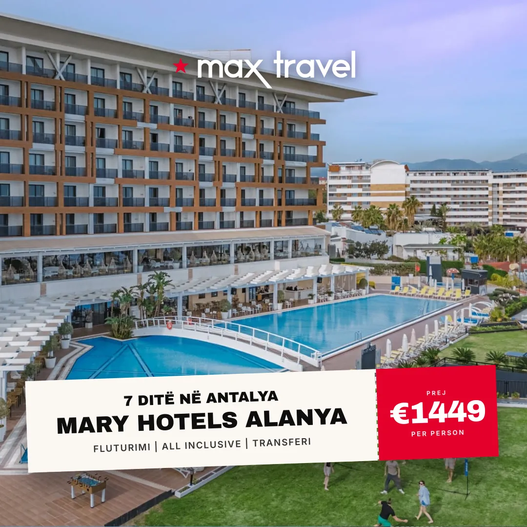 Mary Hotels Alanya — pushime Antalya 2 Korrik 2026 nga €1449 për person, fluturim nga Prishtina, all inclusive 7 ditë