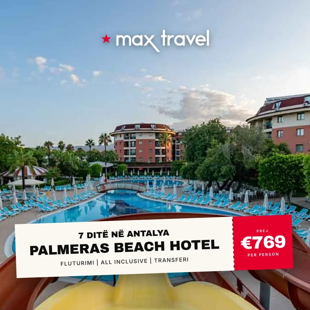 Palmeras Beach Hotel — pushime Antalya 15 Gusht 2026 nga €769 për person, all inclusive 7 ditë