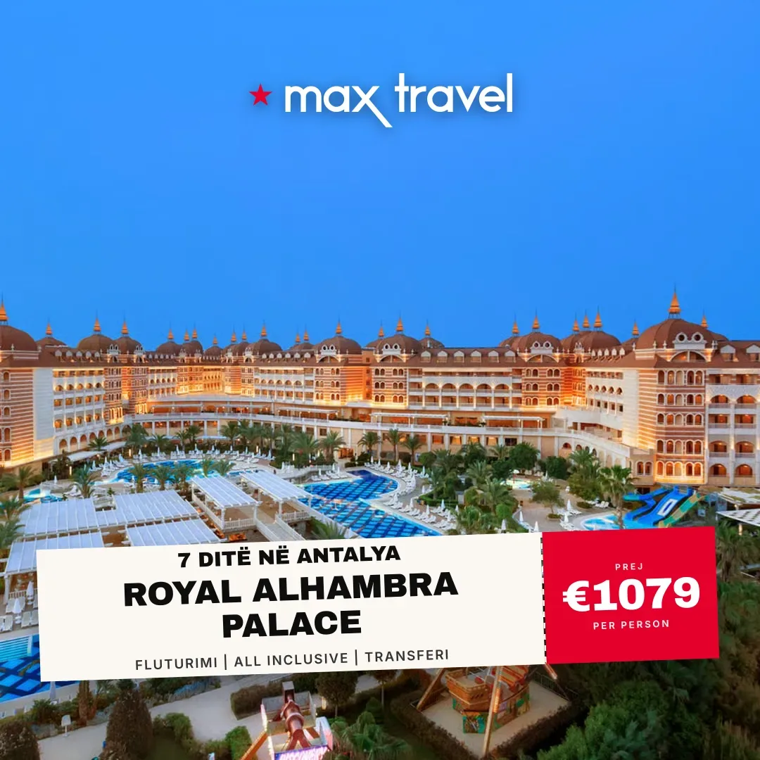Royal Alhambra Palace — pushime Antalya 15 Gusht 2026 nga €1079 për person, all inclusive 7 ditë