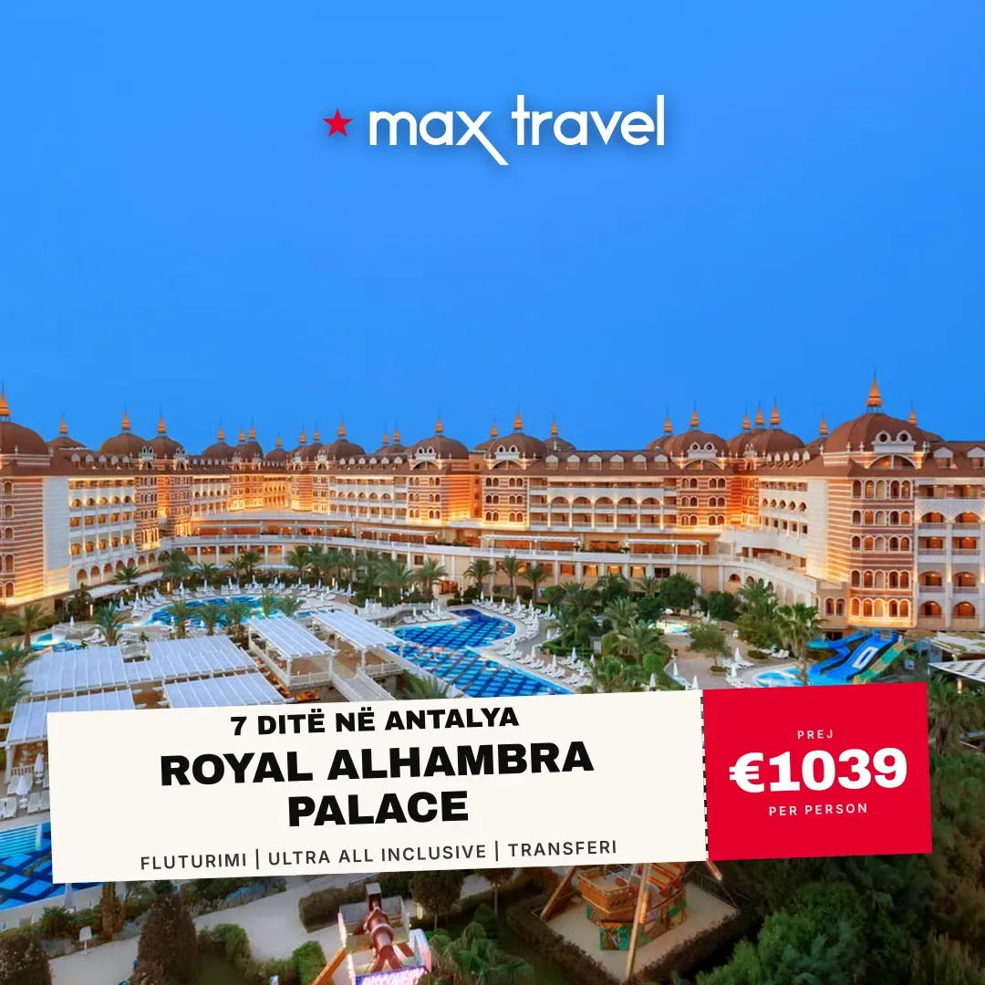 Royal Alhambra Palace — pushime Antalya 29 Gusht 2026 nga €1039 për person, all inclusive 7 ditë