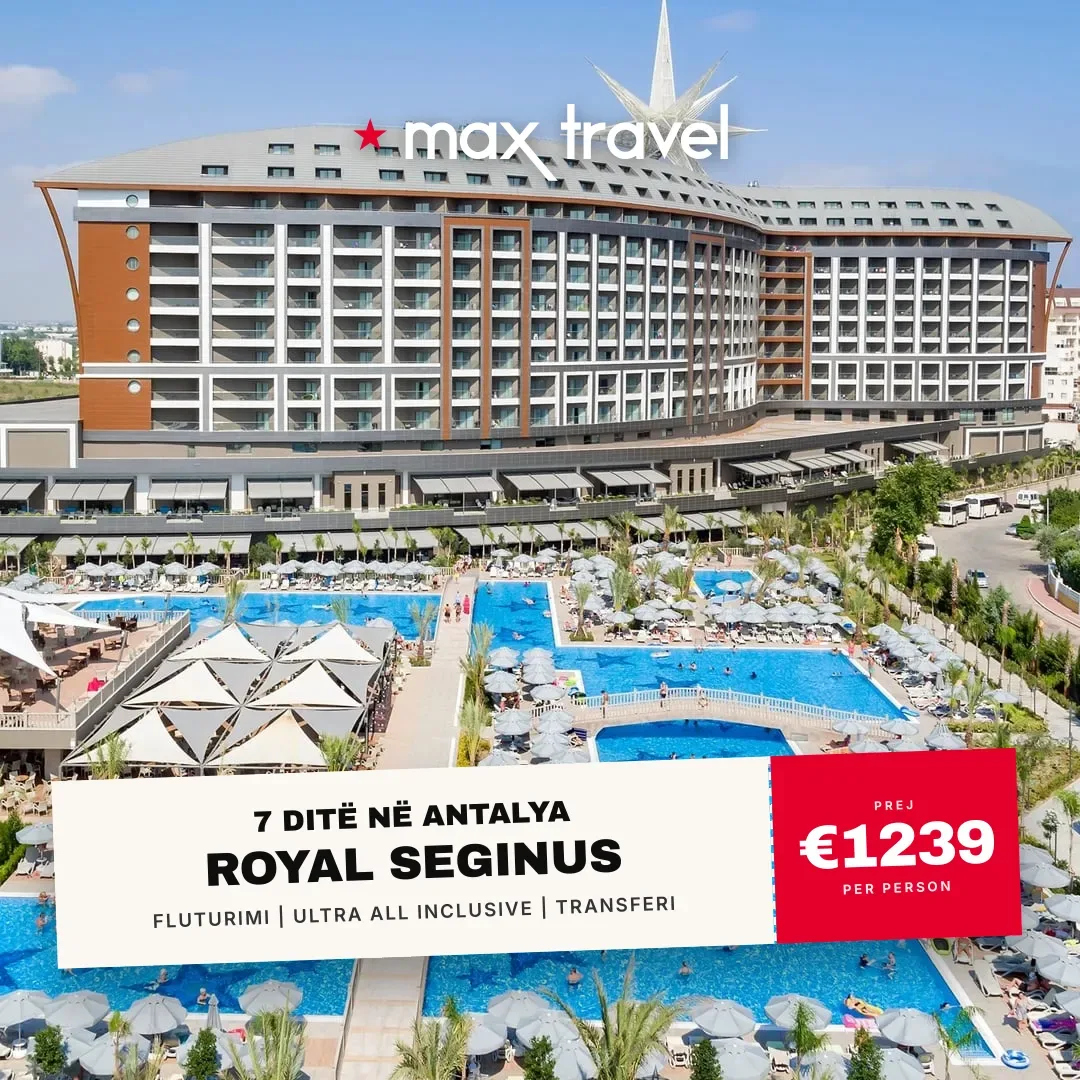 Royal Seginus — pushime Antalya 15 Gusht 2026 nga €1239 për person, all inclusive 7 ditë