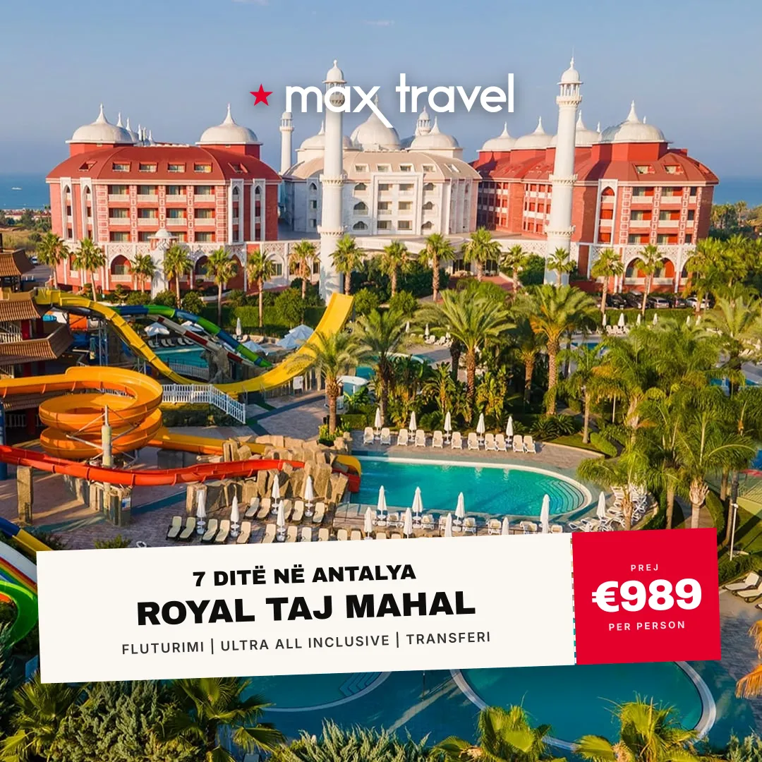 Royal Taj Mahal — pushime Antalya 7 Korrik 2026 nga €989 për person, all inclusive 7 ditë