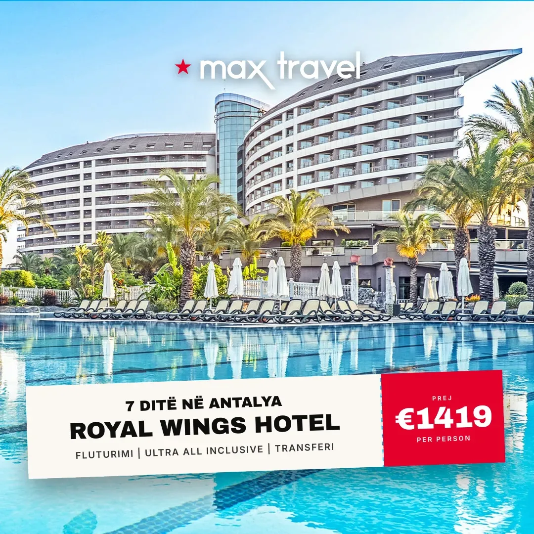 Royal Wings Hotel — pushime Antalya 15 Gusht 2026 nga €1419 për person, all inclusive 7 ditë