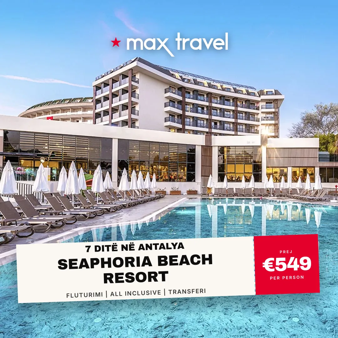 Seaphoria Beach Resort — pushime Antalya 2 Korrik 2026 nga €549 për person, fluturim nga Prishtina, all inclusive 7 ditë