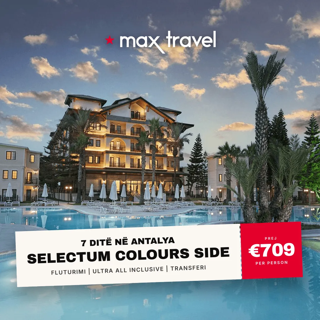 Selectum Colours Side — pushime Antalya 2 Korrik 2026 nga €709 për person, fluturim nga Prishtina, all inclusive 7 ditë