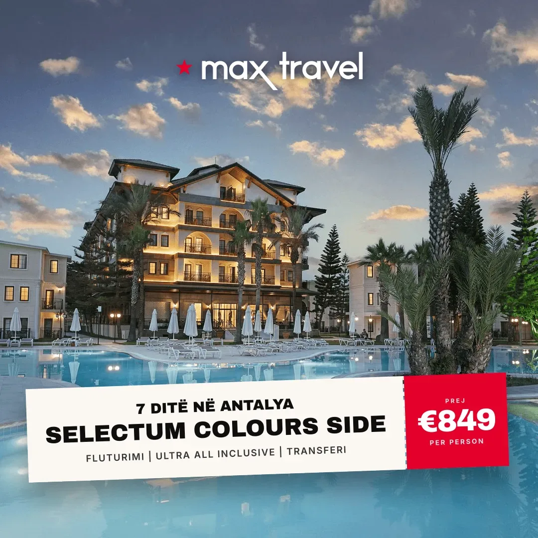 Selectum Colours Side — pushime Antalya 15 Gusht 2026 nga €849 për person, all inclusive 7 ditë