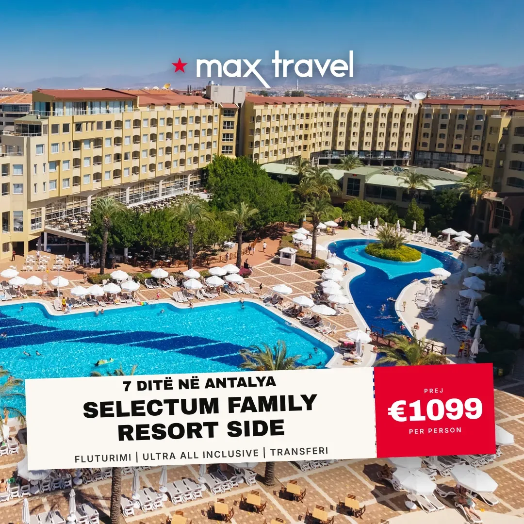 Selectum Family Resort Side — pushime Antalya 15 Gusht 2026 nga €1099 për person, all inclusive 7 ditë