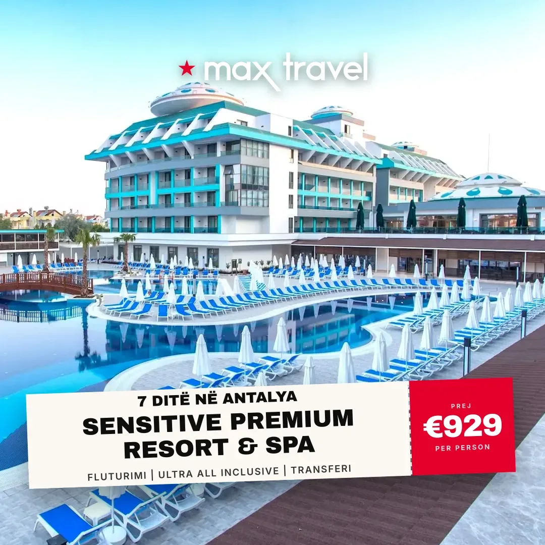 Sensitive Premium Resort & Spa — pushime Antalya 15 Gusht 2026 nga €929 për person, all inclusive 7 ditë