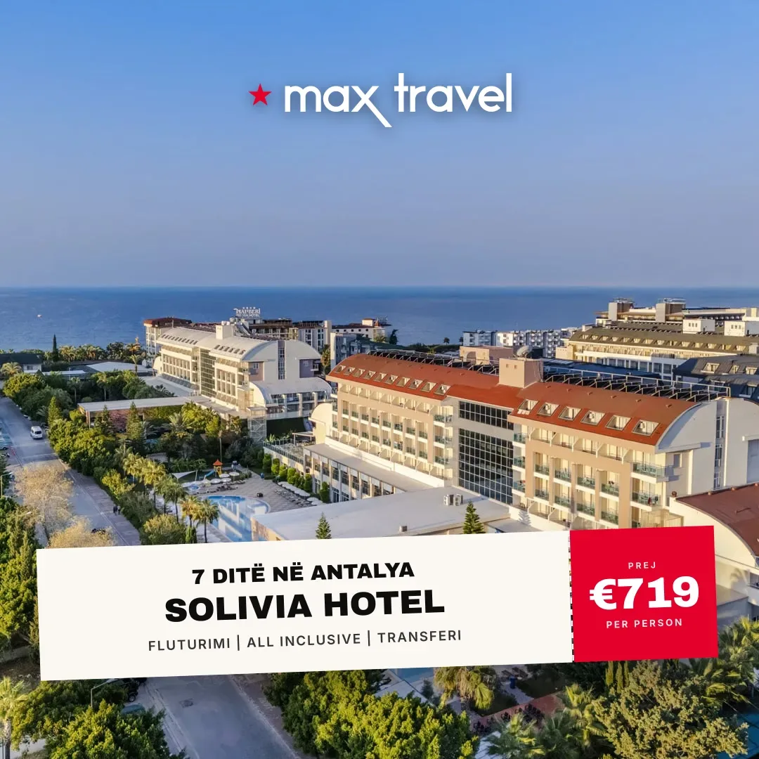 Solivia Hotel — pushime Antalya 21 Gusht 2026 nga €719 për person, all inclusive 7 ditë
