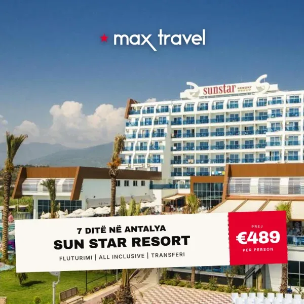 Sun Star Resort — pushime Antalya 16 qershor 2026