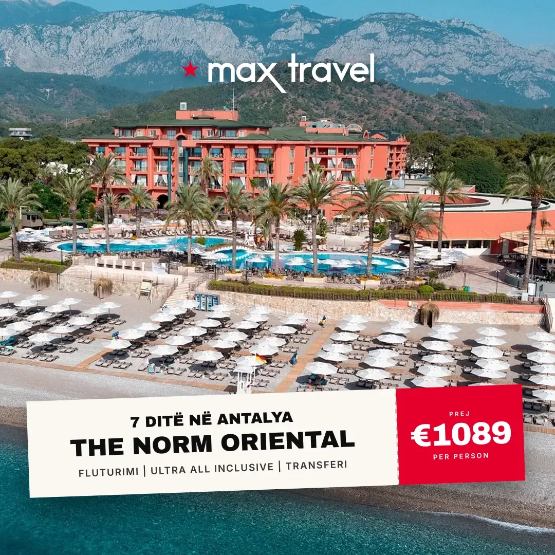 The Norm Oriental — pushime Antalya 15 Gusht 2026 nga €1089 për person, all inclusive 7 ditë