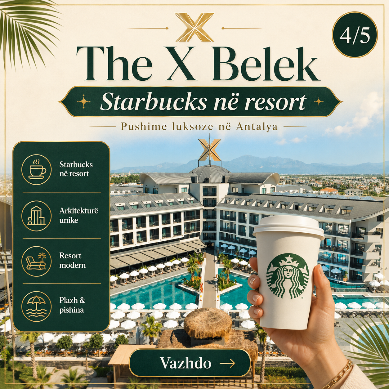 The X Belek — hotel 5★ në Belek me Starbucks në All Inclusive